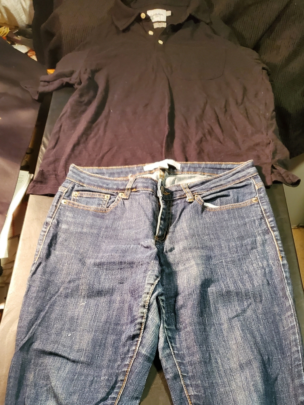 Goodfellow&co Black Size L Shit /Kenneth Cole Reaction Men Dark Blue Size 8 Jean